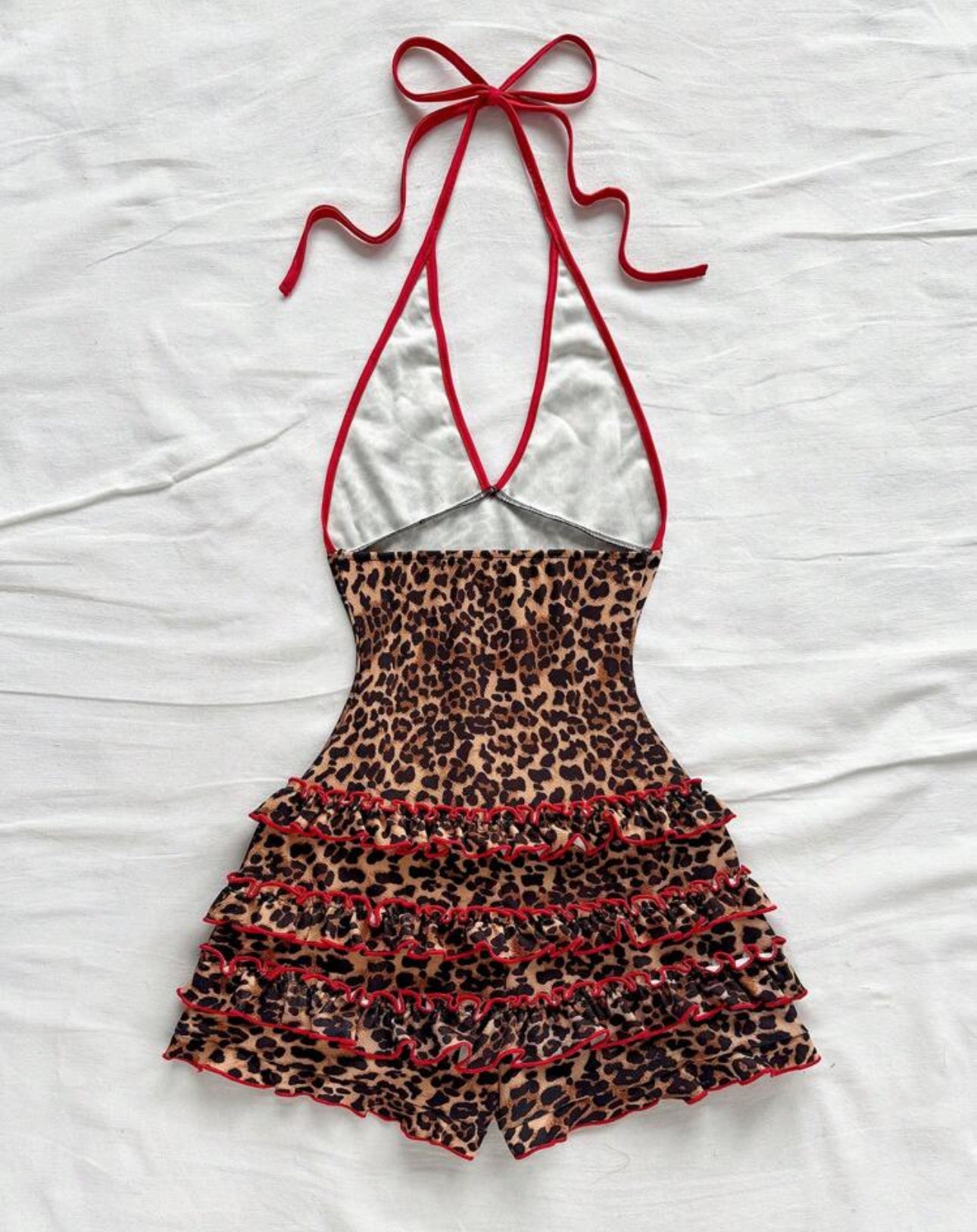 CLARITA VINTAGE MULTICOLOR RUFFLE HEM JUMPSUIT