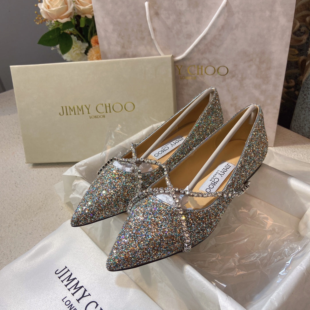 GENEVI SPRINKLE GLITTER CRYSTAL FLATS