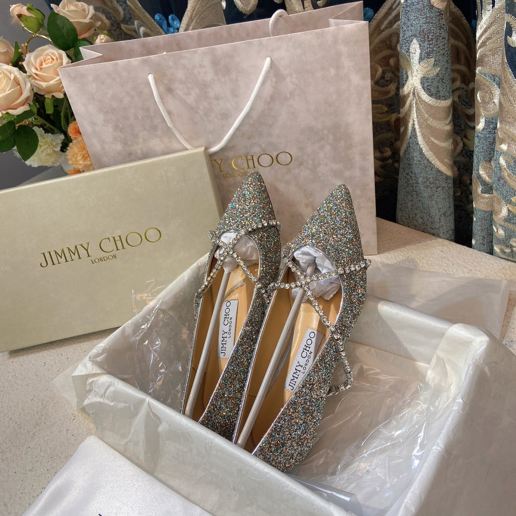 GENEVI SPRINKLE GLITTER CRYSTAL FLATS