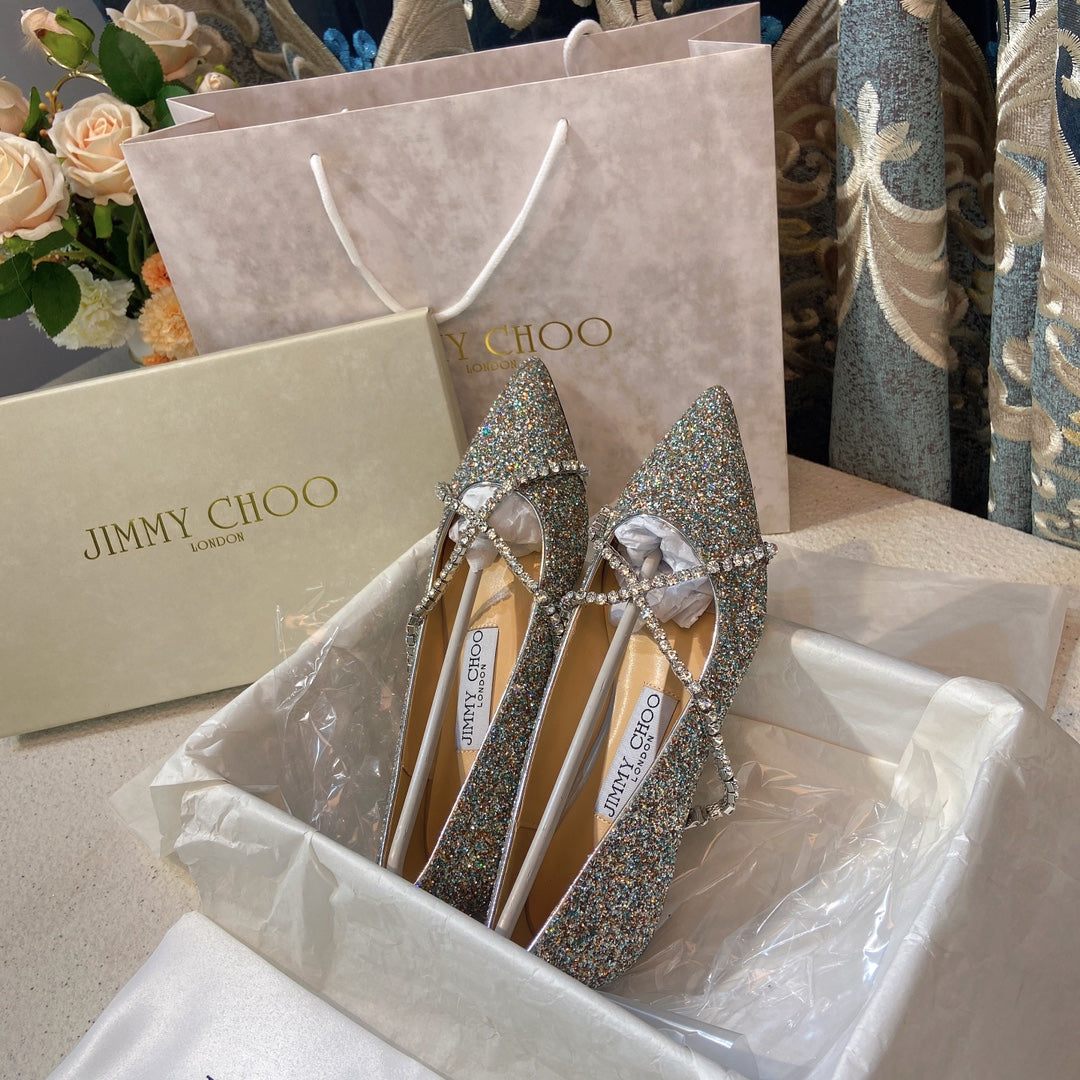 GENEVI SPRINKLE GLITTER CRYSTAL FLATS