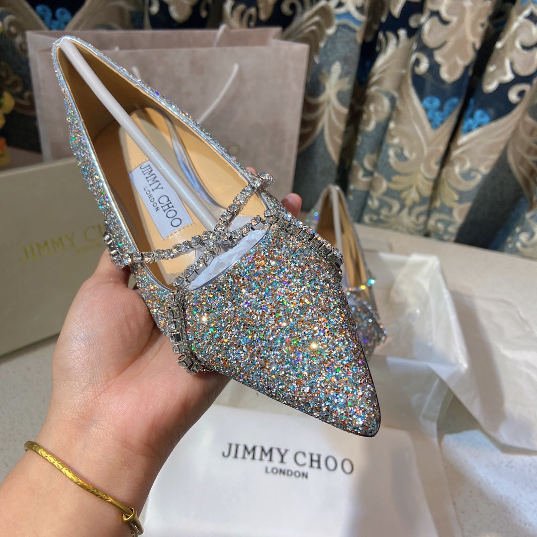 GENEVI SPRINKLE GLITTER CRYSTAL FLATS