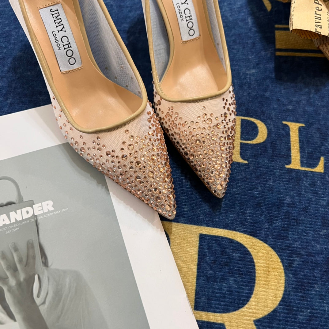 JIMMY CHOO 85 MM LOVE CRYSTAL EMBELLISHED
