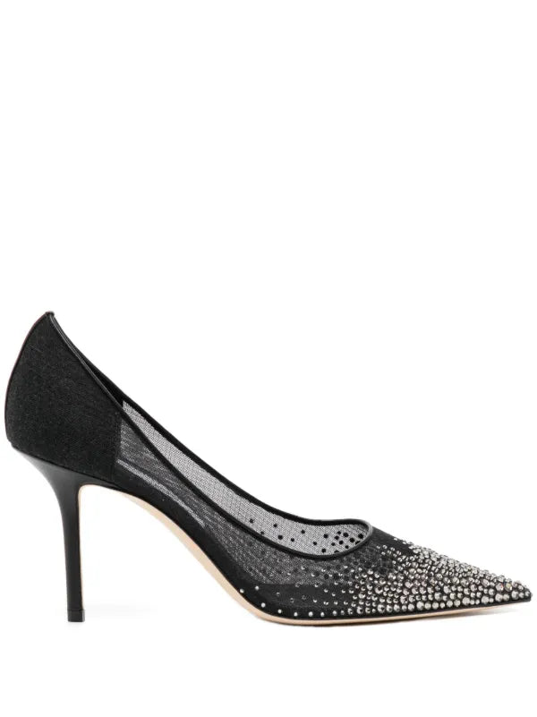 JIMMY CHOO 85 MM LOVE CRYSTAL EMBELLISHED