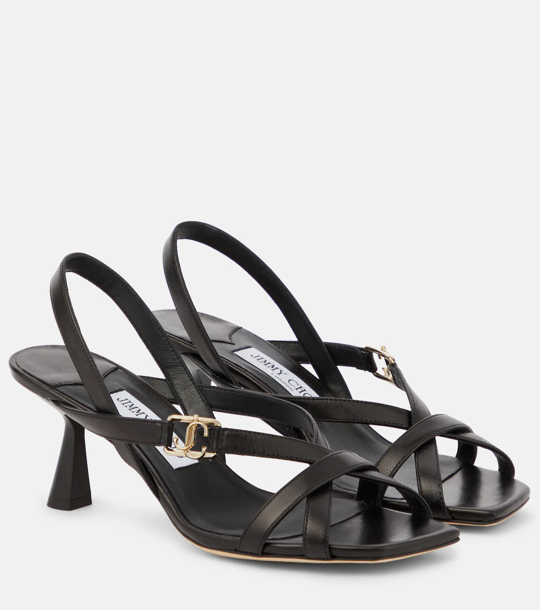 JIMMY CHOO JESS 95 LEATHER HEELS