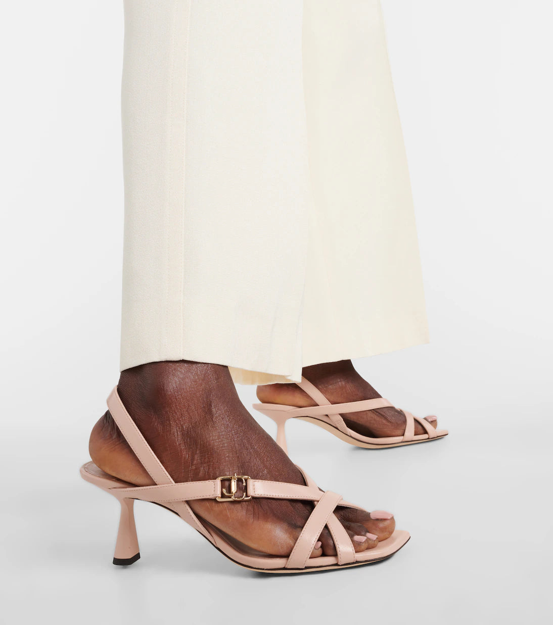 JIMMY CHOO JESS 95 LEATHER HEELS