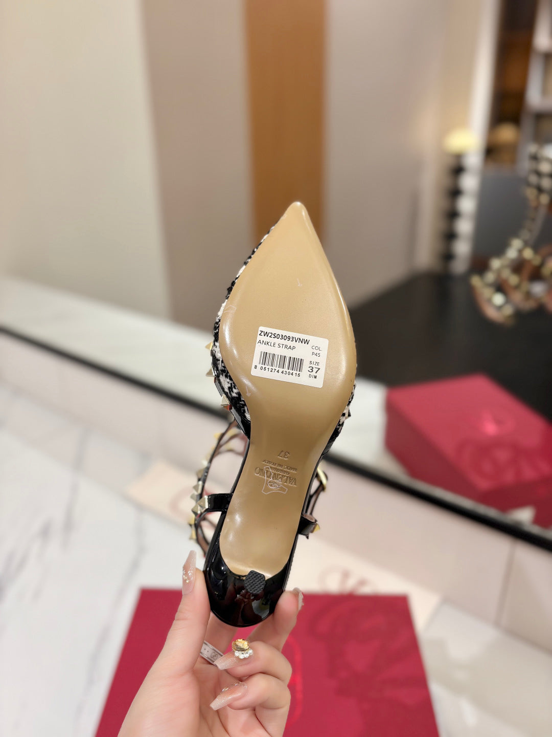 VALENTINO GARAVANI PVC ROCKSTUD HEELS