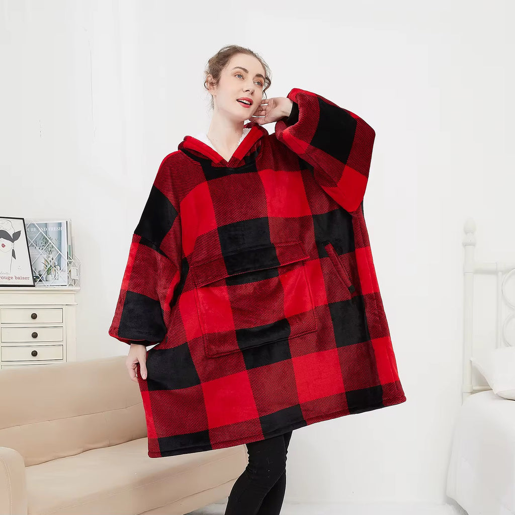 SHERPA FLEECE OVERSIZED SLEEP HOODIE
