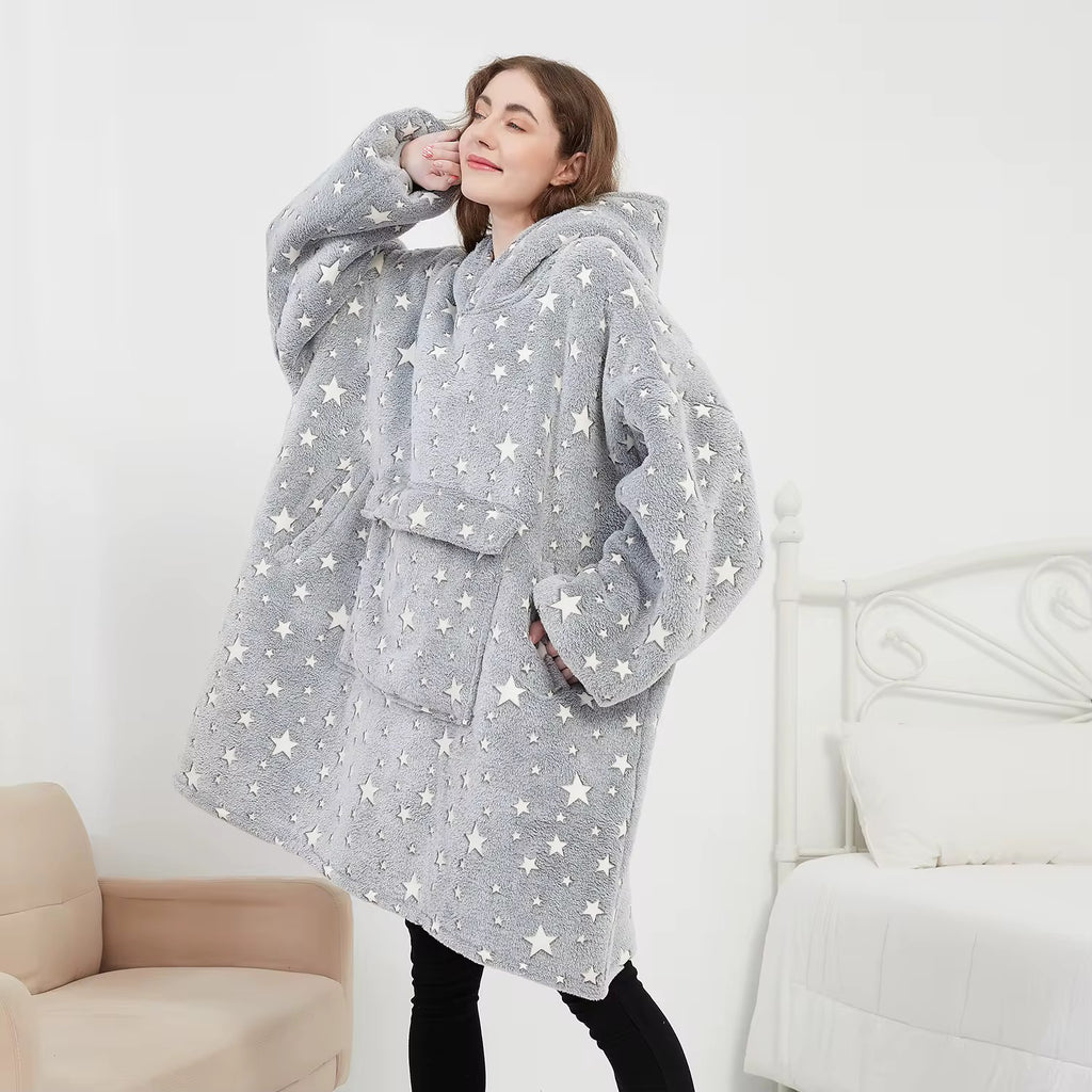 SHERPA FLEECE OVERSIZED SLEEP HOODIE