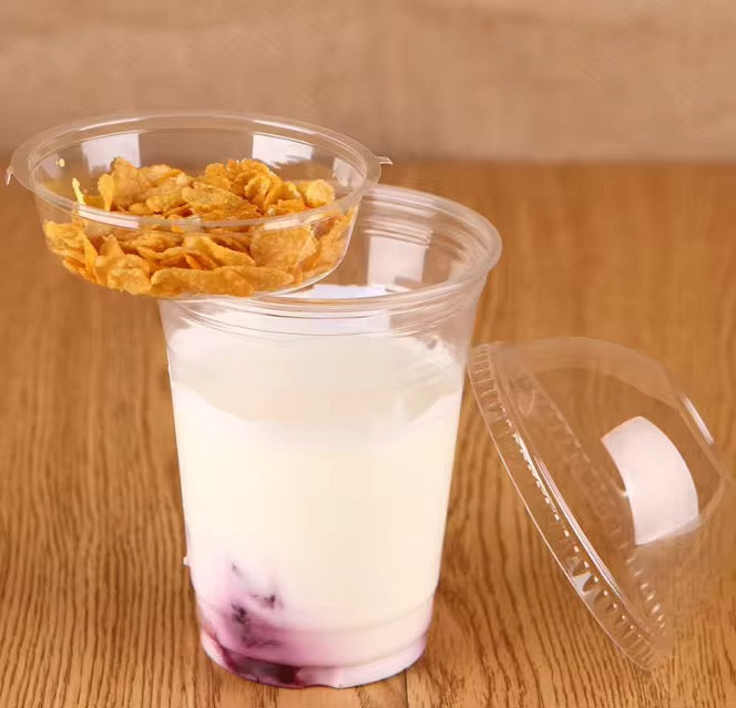 KOKO’S CLEAR LOGO CUSTOMIZABLE YOGURT DISPOSABLE PARFAIT CUPS ( 100 pcs).
